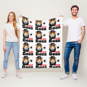 The Boss Hamster Pattern Fleece Blanket