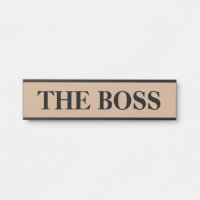 The Boss Hanging Door Sign Name Plate