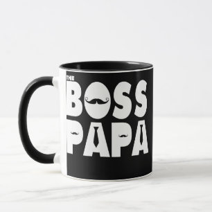 THE BOSS PAPA Funny Novelty Father Design For Mug
