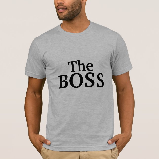 The Boss Print Grey Funny Couples Matching Tshirt (Front)