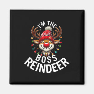 The Boss Reindeer Family Matching Group Christmas Magnet