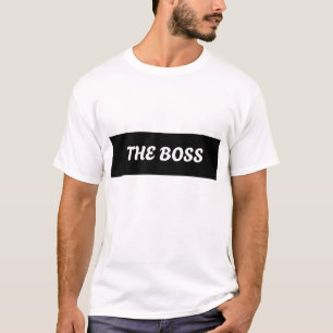 THE BOSS. TEXT PRINTED T-SHIRT