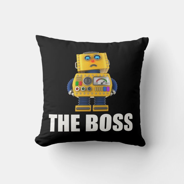 The Boss Throw Pillow (Front)