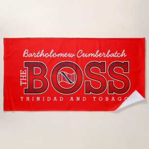 The Boss Trinidad & Tobago Beach Towel