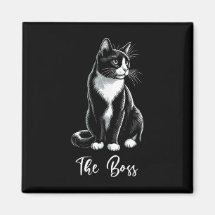 The Boss Tuxedo Cat Lover Kitten Tuxedo Cat Owner  Magnet