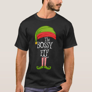 The Bossy Elf Cute Matching Family Christmas T-Shirt