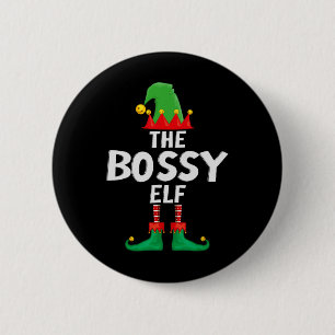 The Bossy Elf Matching Family Christmas  2 Inch Round Button