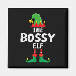 The Bossy Elf Matching Family Christmas Magnet