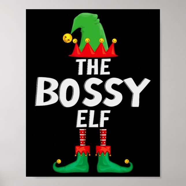 The Bossy Elf Matching Family Christmas  Poster (Front)