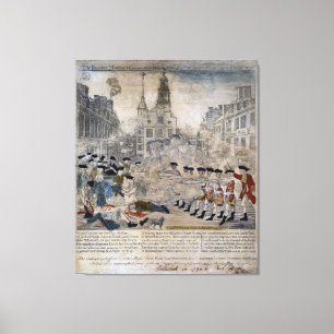 The Boston Massacre by Paul Revere 1770 Canvas Print