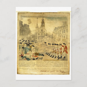 The Boston Massacre by Paul Revere Postcard
