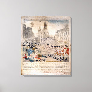 The Boston Massacre Paul Revere King Street  Canvas Print