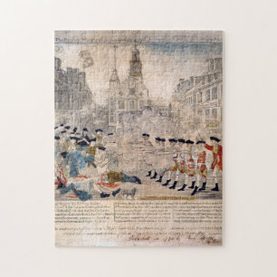 The Boston Massacre Paul Revere King Street Jigsaw Puzzle