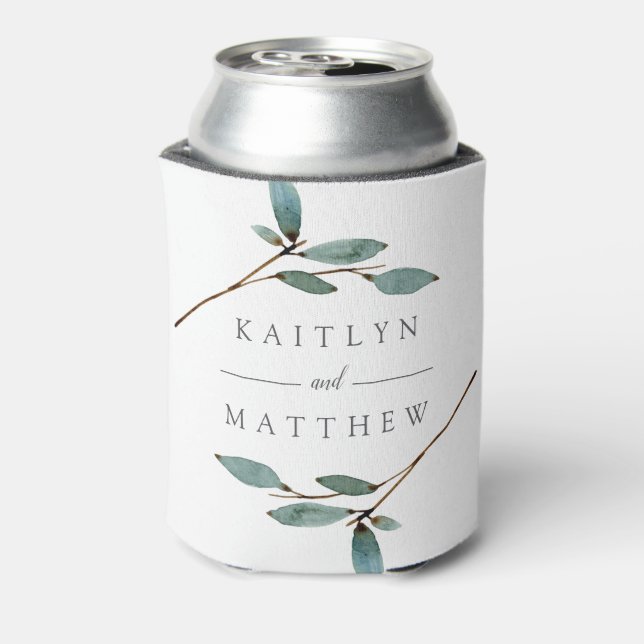 The Botanical Bliss Wedding Collection Can Cooler (Can Back)