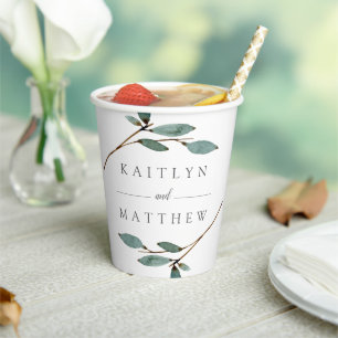 The Botanical Bliss Wedding Collection Paper Cups