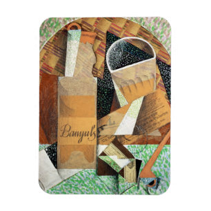 The Bottle of Banyuls, 1914 (gouache & collage) Magnet