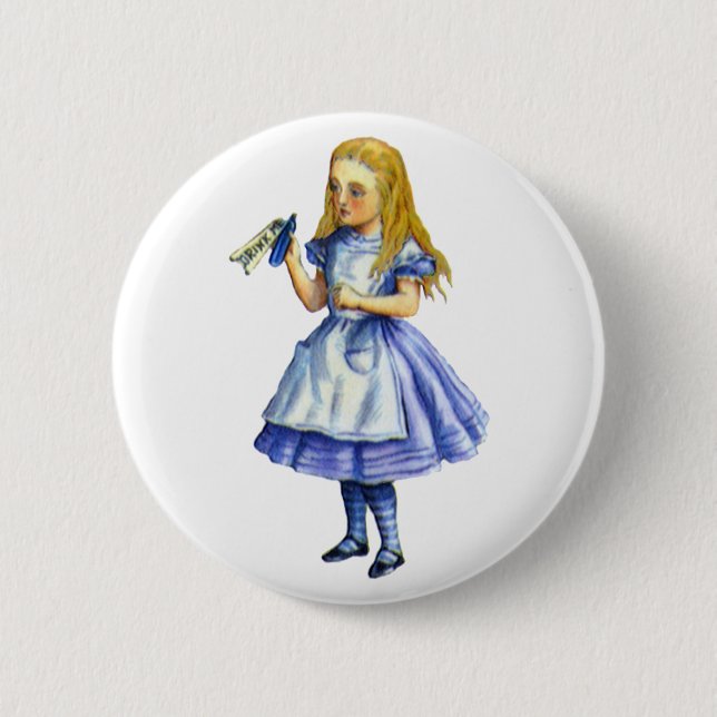 The Bottle Said Drink Me from Alice in Wonderland 2 Inch Round Button (Front)