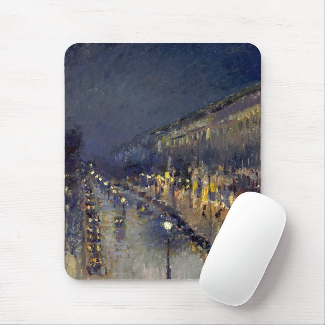 The Boulevard Montmartre at Night Pissarro  Mouse Pad (With Mouse)