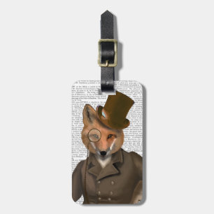 The Bounder Fox Print Luggage Tag