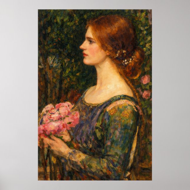 The Bouquet by John William Waterhouse Poster (Front)