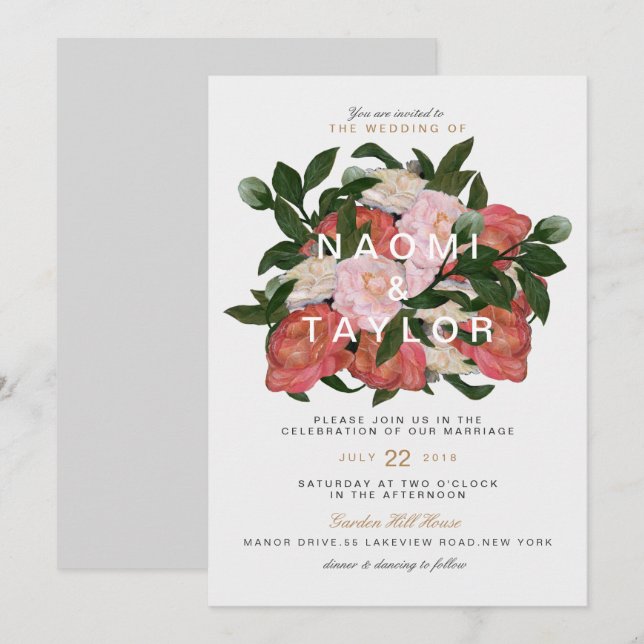 The Bouquet Invitation (Front/Back)