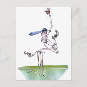 the bowler - cricket, tony fernandes postcard