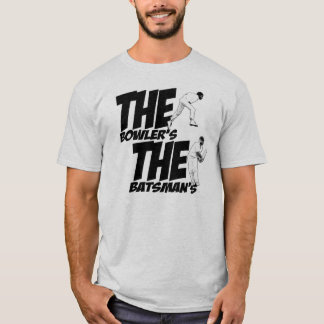 The bowler's Holding the batsman's Willey T-Shirt