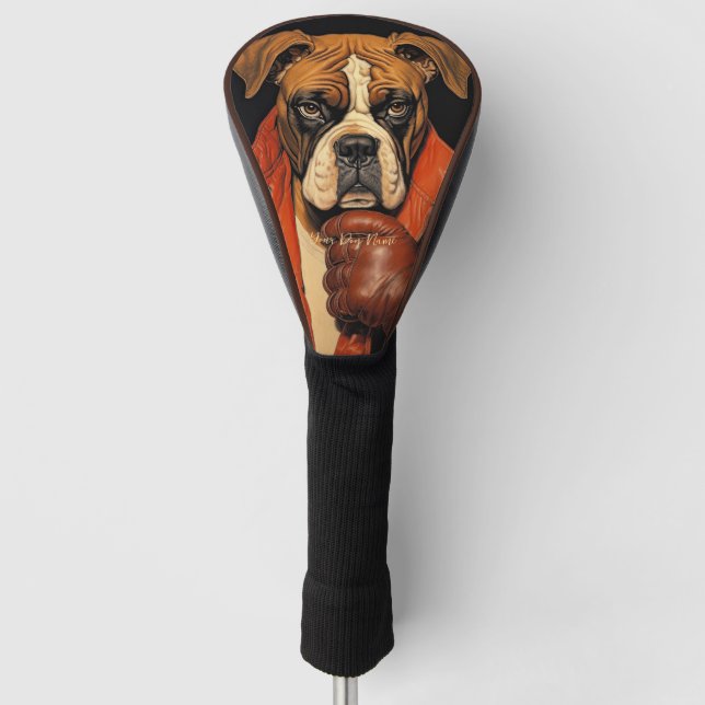 The Boxer Dog 001 - Odessa Leyendecker Golf Head Cover (Front)