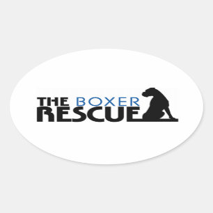 The Boxer Rescue Sticker (Oval)
