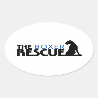 The Boxer Rescue Sticker (Oval)