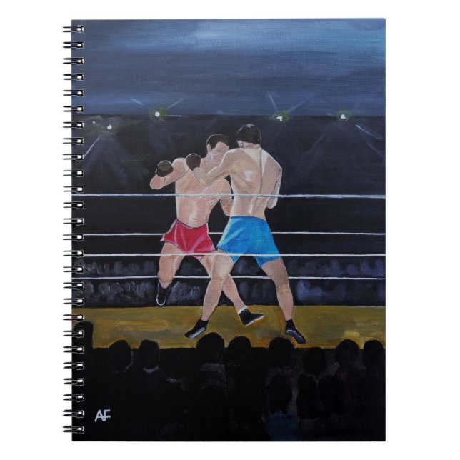 The Boxers Painting by Alfred Fox Notebook (Front)