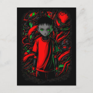 The Boy and the Machines Postcard