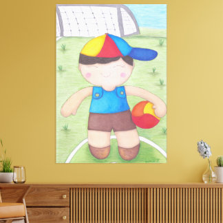 The Boy Boné and the Ball Canvas Print