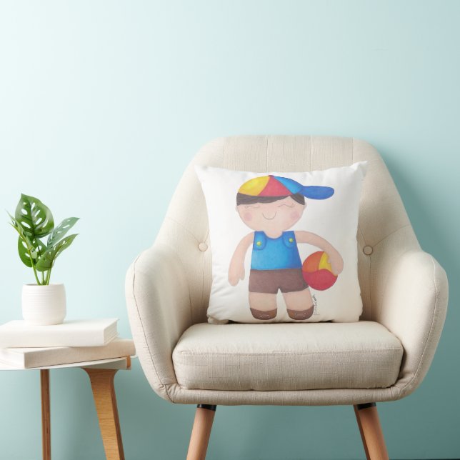 The Boy Boné and the Ball Throw Pillow (Chair)