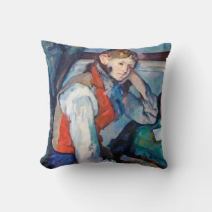 The Boy in the Red Vest, Cezanne Throw Pillow
