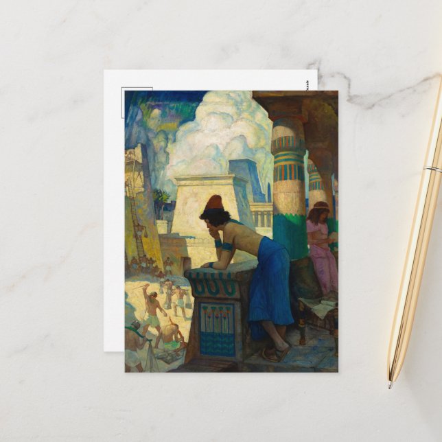 The Boy, Moses by Newell Convers Wyeth Holiday Postcard (Front/Back In Situ)