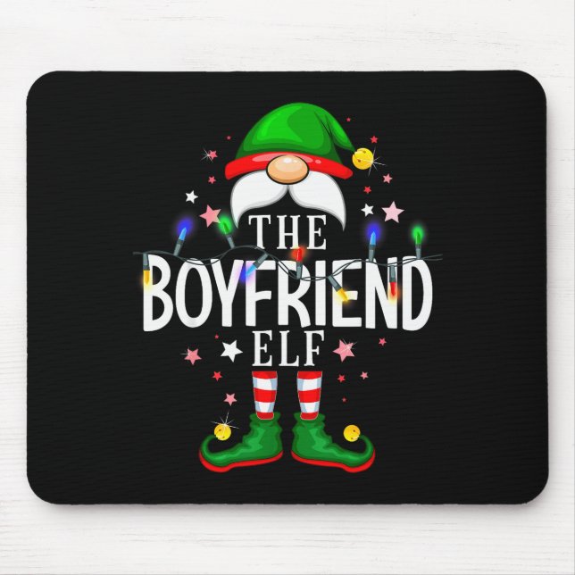 The Boyfriend Elf Christmas Family Pajama Party  Mouse Pad (Front)