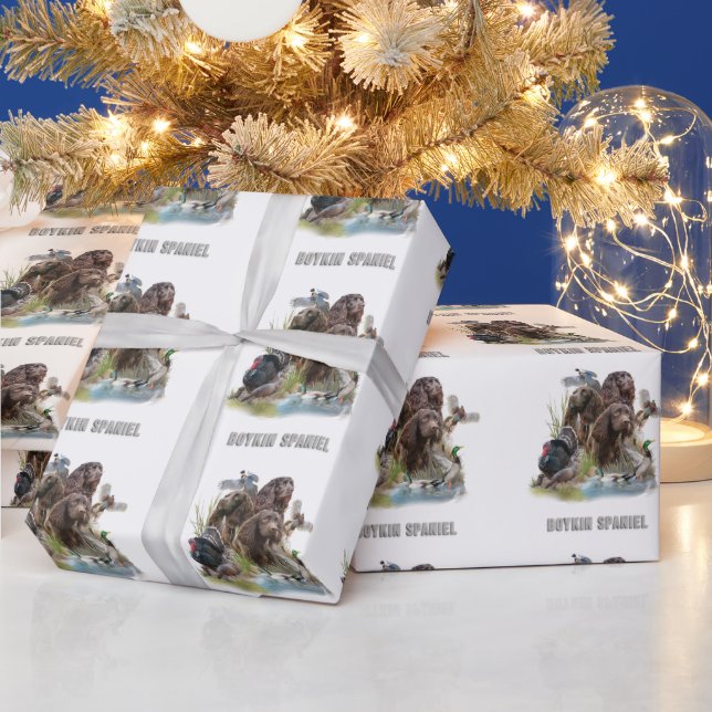 The Boykin Spaniel Wrapping Paper (Holidays)