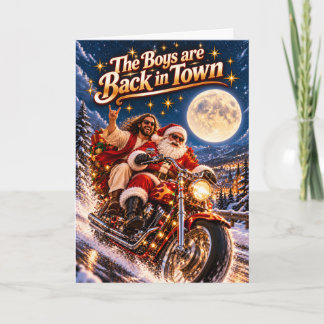 The Boys Are Back in Town Christmas Card | Funny