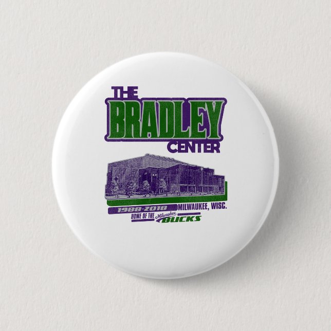 The Bradley Centre Basketball Stadium  2 Inch Round Button (Front)