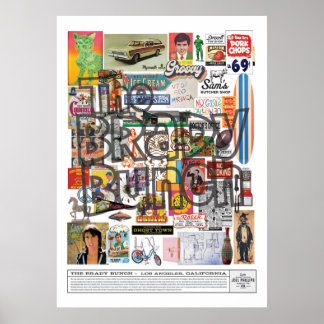 THE BRADY BUNCH COLLAGE POSTER