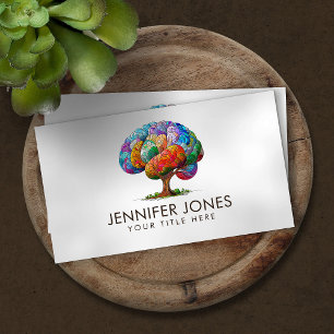 The Brain Tree Colorful Mosaic  Business Card