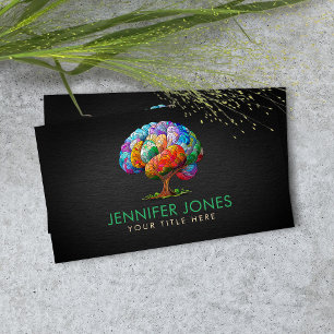 The Brain Tree Colourful Mosaic  Business Card