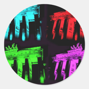 The Brandenburg Gate Collage Classic Round Sticker