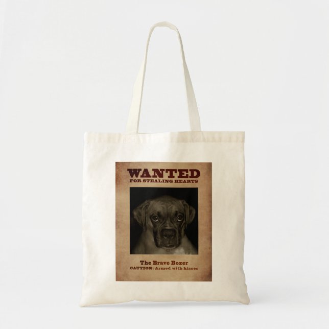 The Brave Boxer Tote Bag (Front)