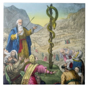 The Brazen Serpent, from a bible printed by Edward Tile