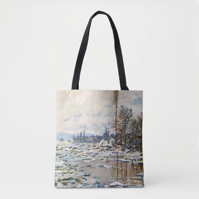 The Break Up of the Ice by Claude Monet Tote Bag (Front)