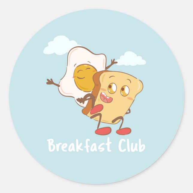 The Breakfast Club - Funny Food Classic Round Sticker (Front)