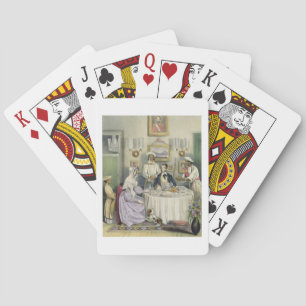 The Breakfast, plate 3 from 'Anglo Indians', engra Playing Cards