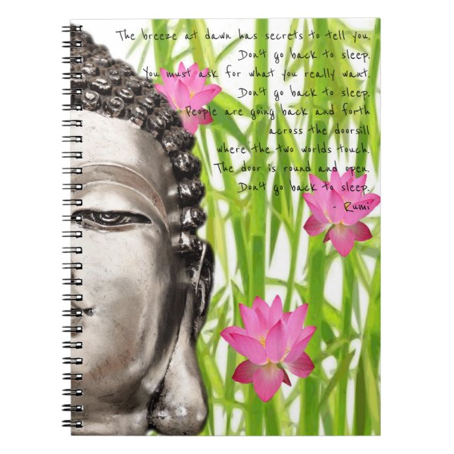 The Breeze at Dawn Rumi Buddha Journal (Front)